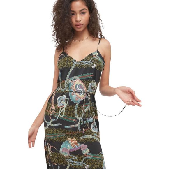 Urban Outfitters Jones Satin Tie Back Slip Dress - Picture 2 of 10
